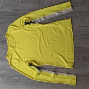 Yellow Roxy Women's Long Sleeve Mesh Workout Top Size Medium